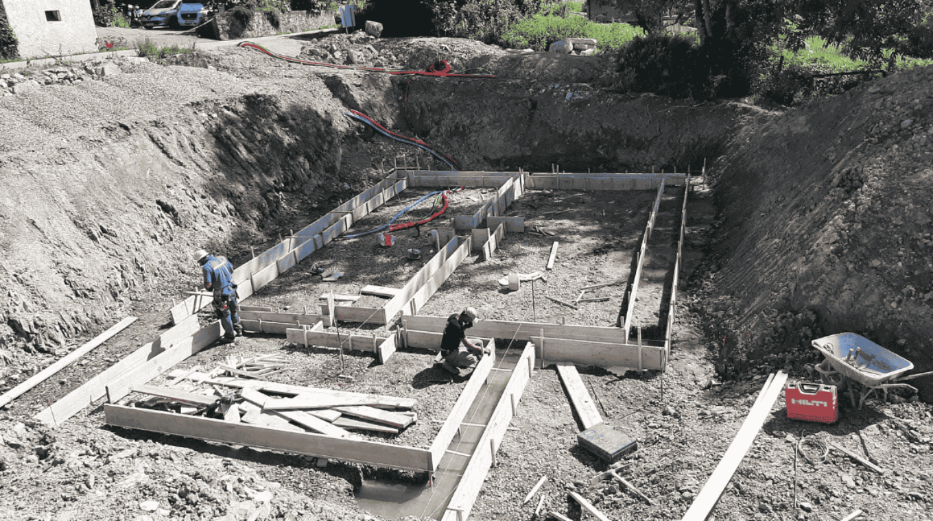 photo fondations chantier maison individuelle