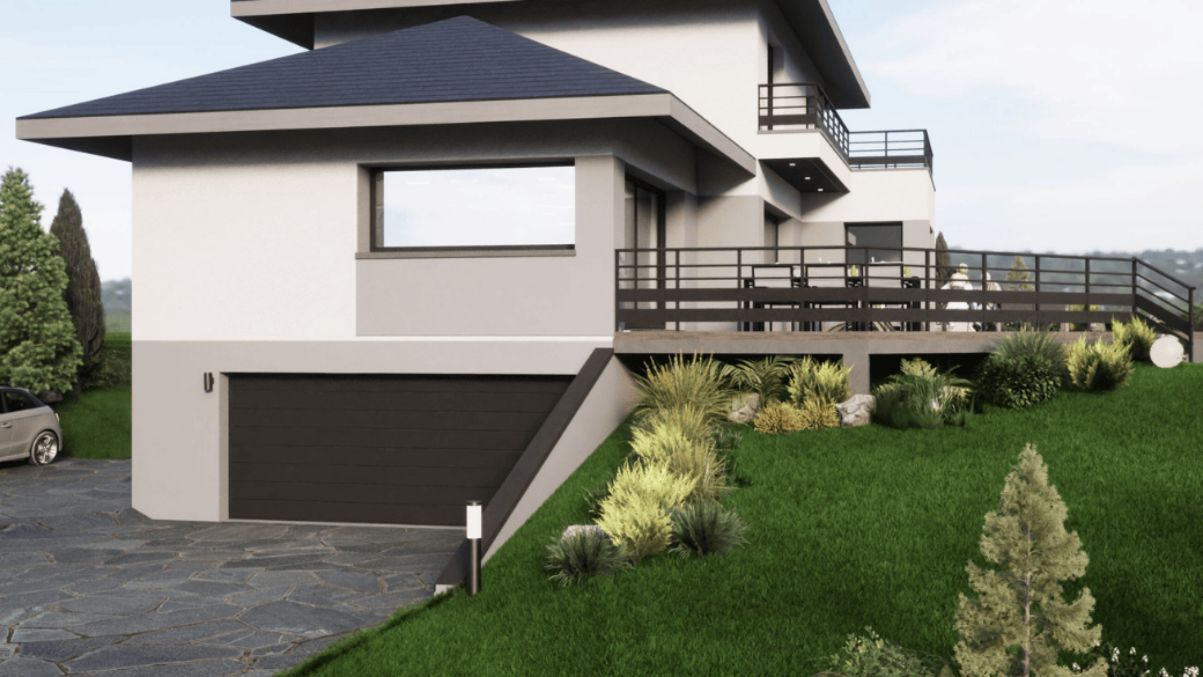 maison architecte toit plat