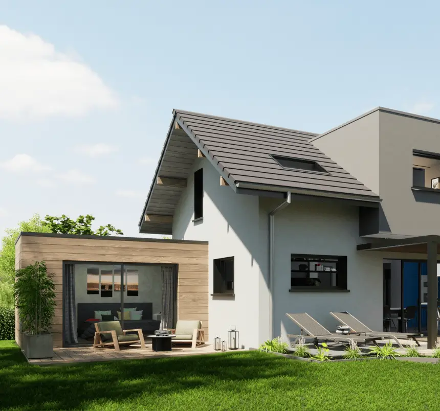Studio bois accolé à une maison évolutive en Savoie