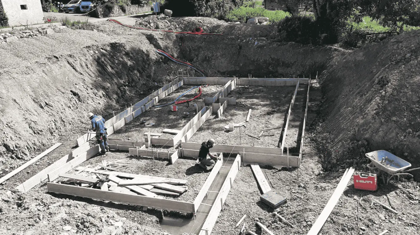 photo fondations chantier maison individuelle